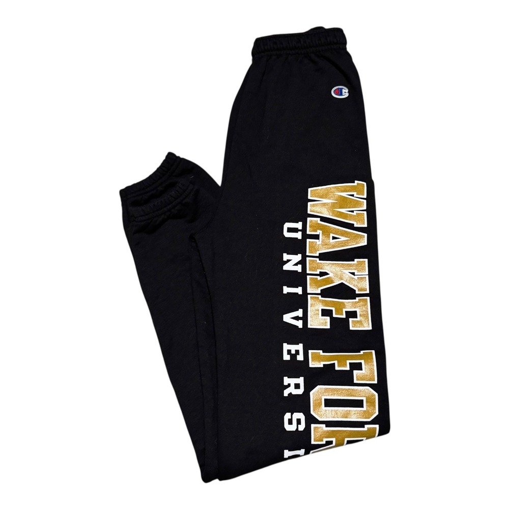 Champion Wake Forest University Demon Deacons Black Sweatpants‎ Men's Small